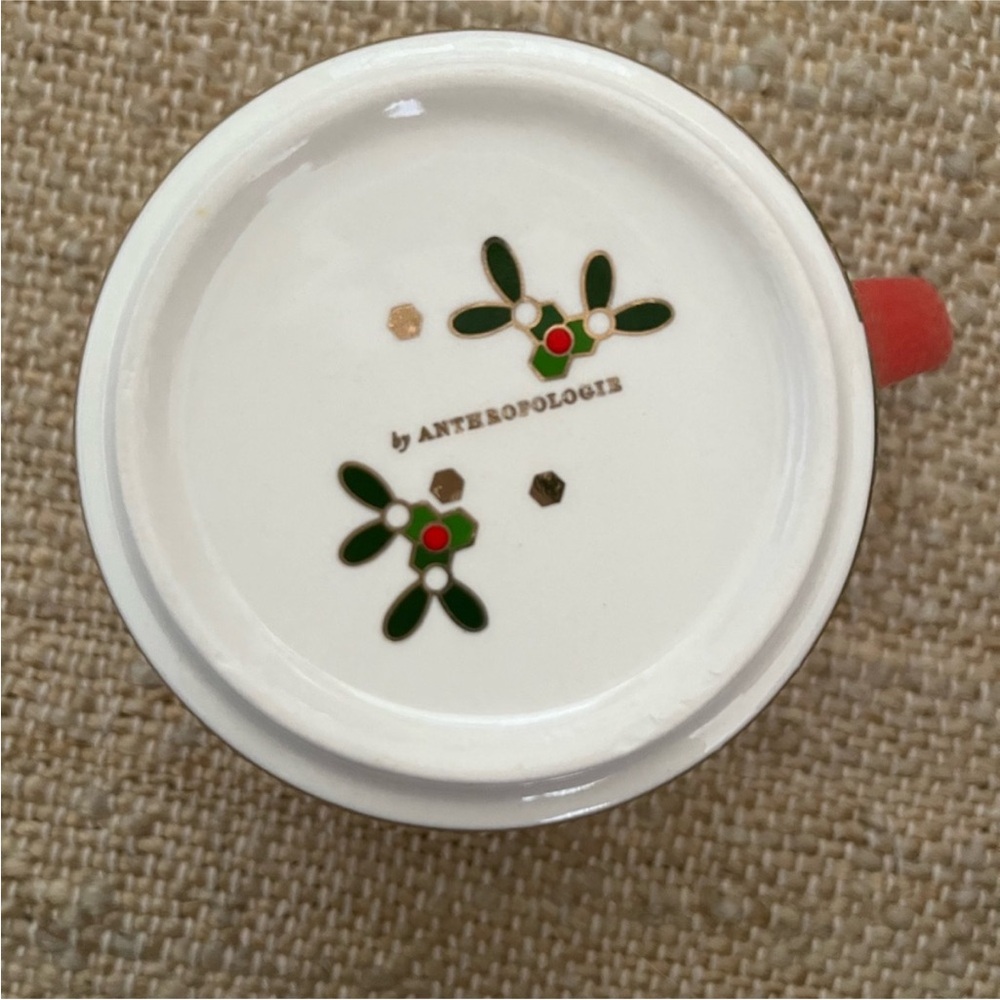 Anthropologie “K” Red and Green Holiday Mug - Picture 5 of 6